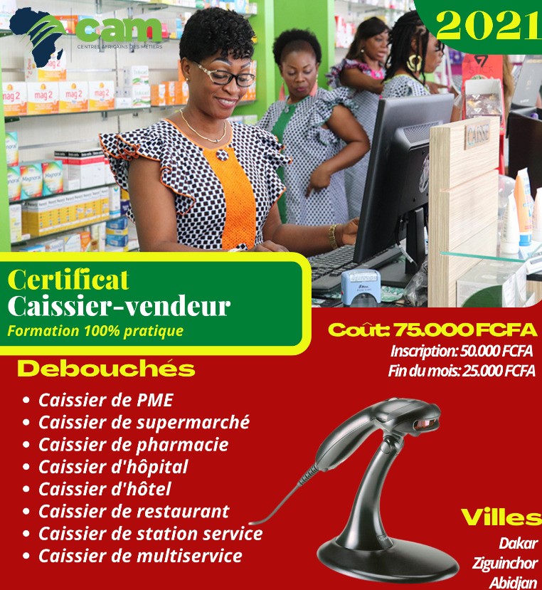 Certificat Caissier vendeur